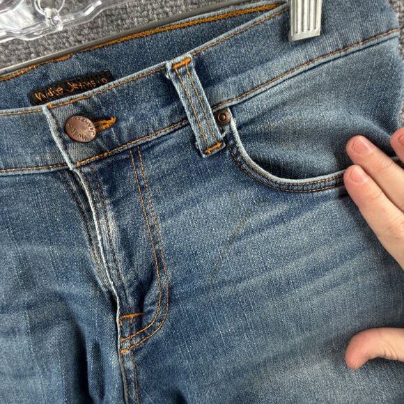 Nudie Jeans Men Denim Jeans 31x32 Tight Terry Steel Navy Stretch ACTL 31X31 - Picture 12 of 16